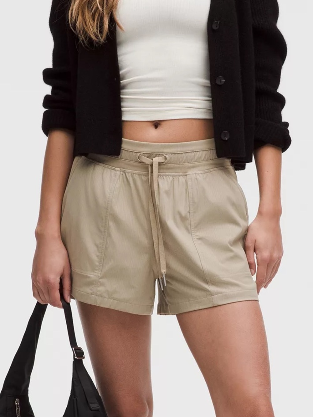 NWT Lululemon tan shorts Dance Studio HR Short 3.5” Lined 4 beige oak brown
